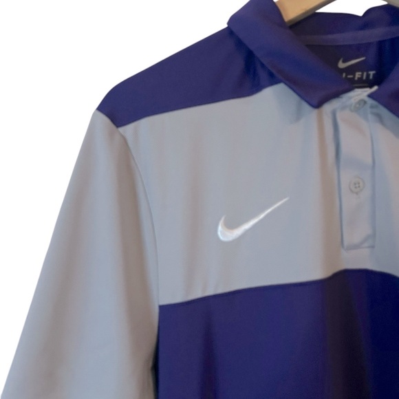 Nike Dri Fit Men’s Color Block‎ Polo Size Small  purple / gray - Picture 1 of 4